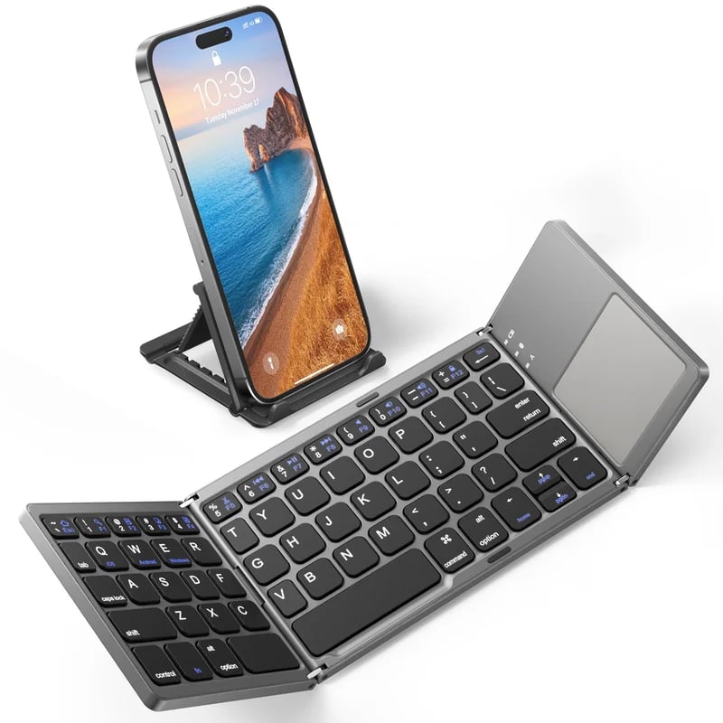 Vikbart Bluetooth-Tastatur mit Touchpad
