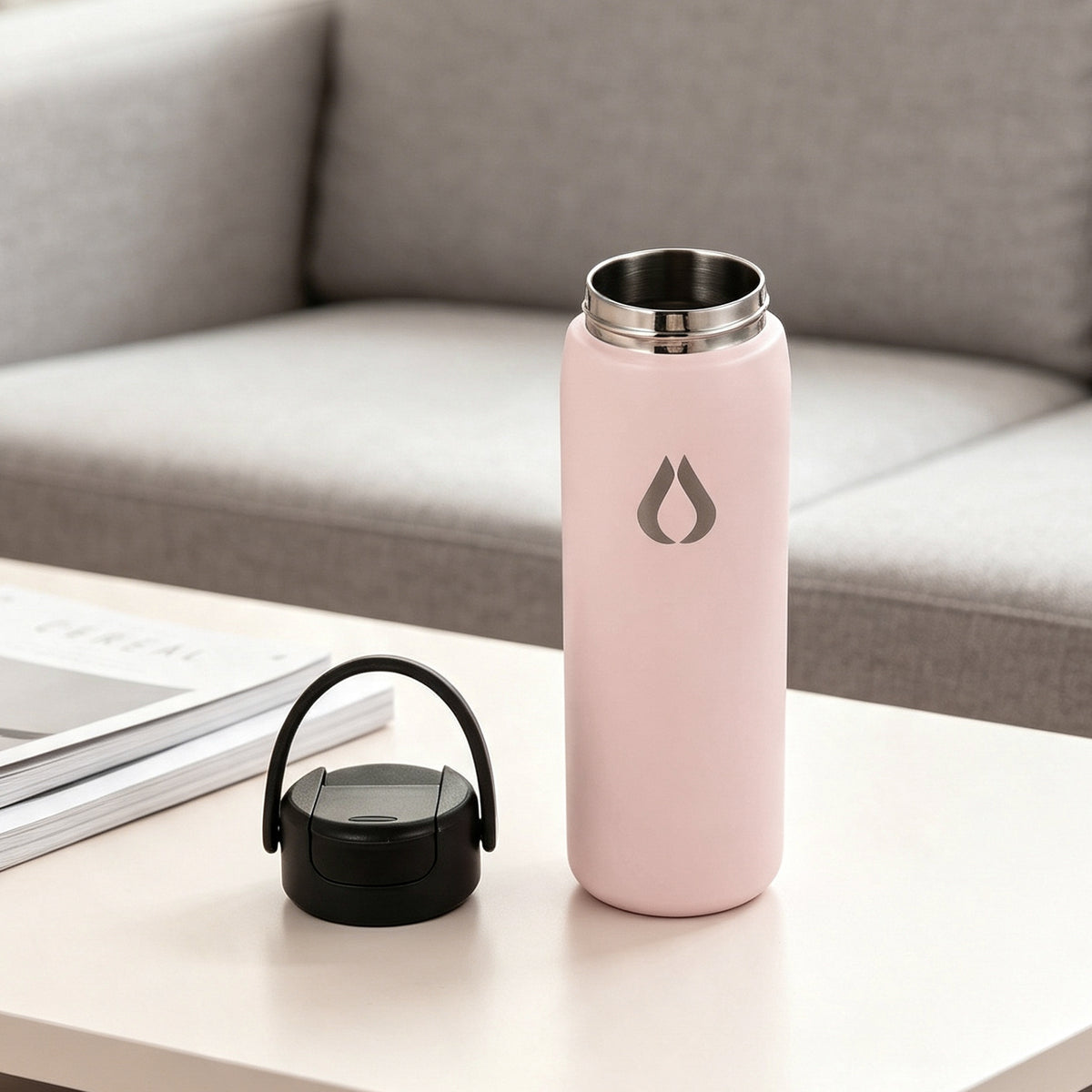 Wasserflasche - 2 in 1 - 710ML - Blush