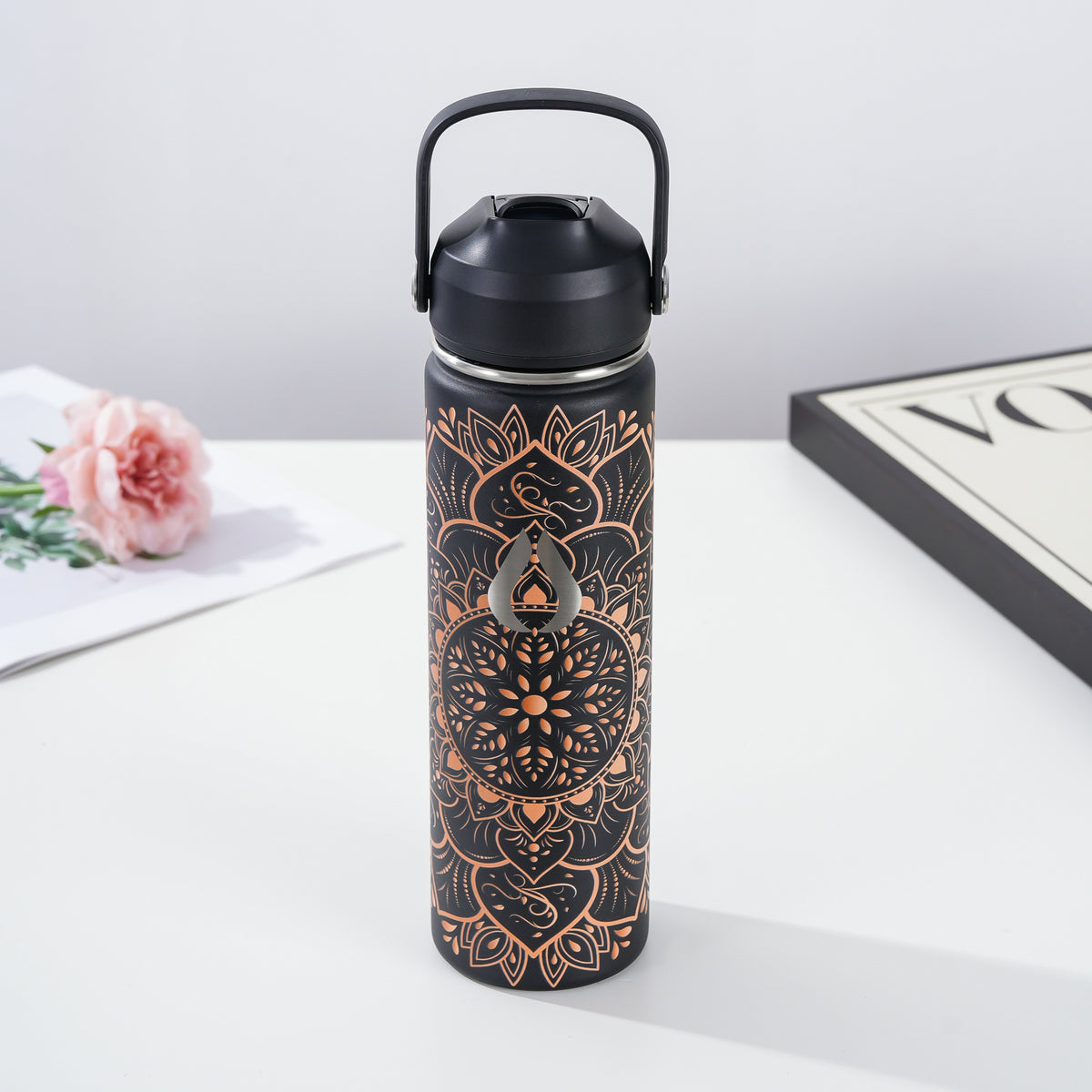 Wasserflasche - 650ML - Cream Leopard