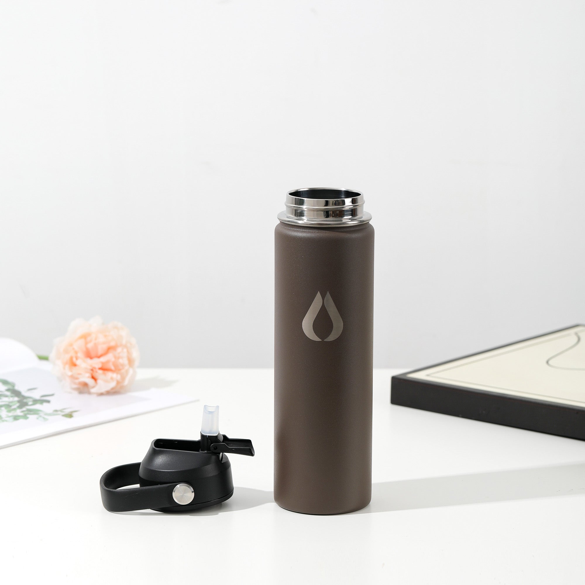 Wasserflasche - 650 ml - Kakao