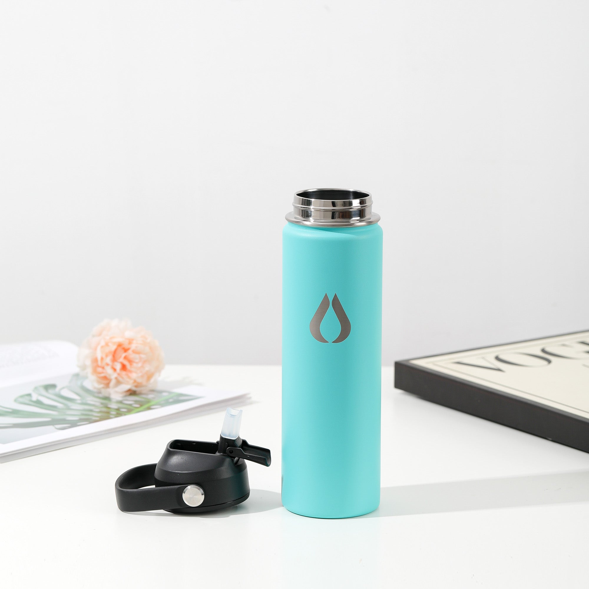 Wasserflasche - 650 ml - Türkis
