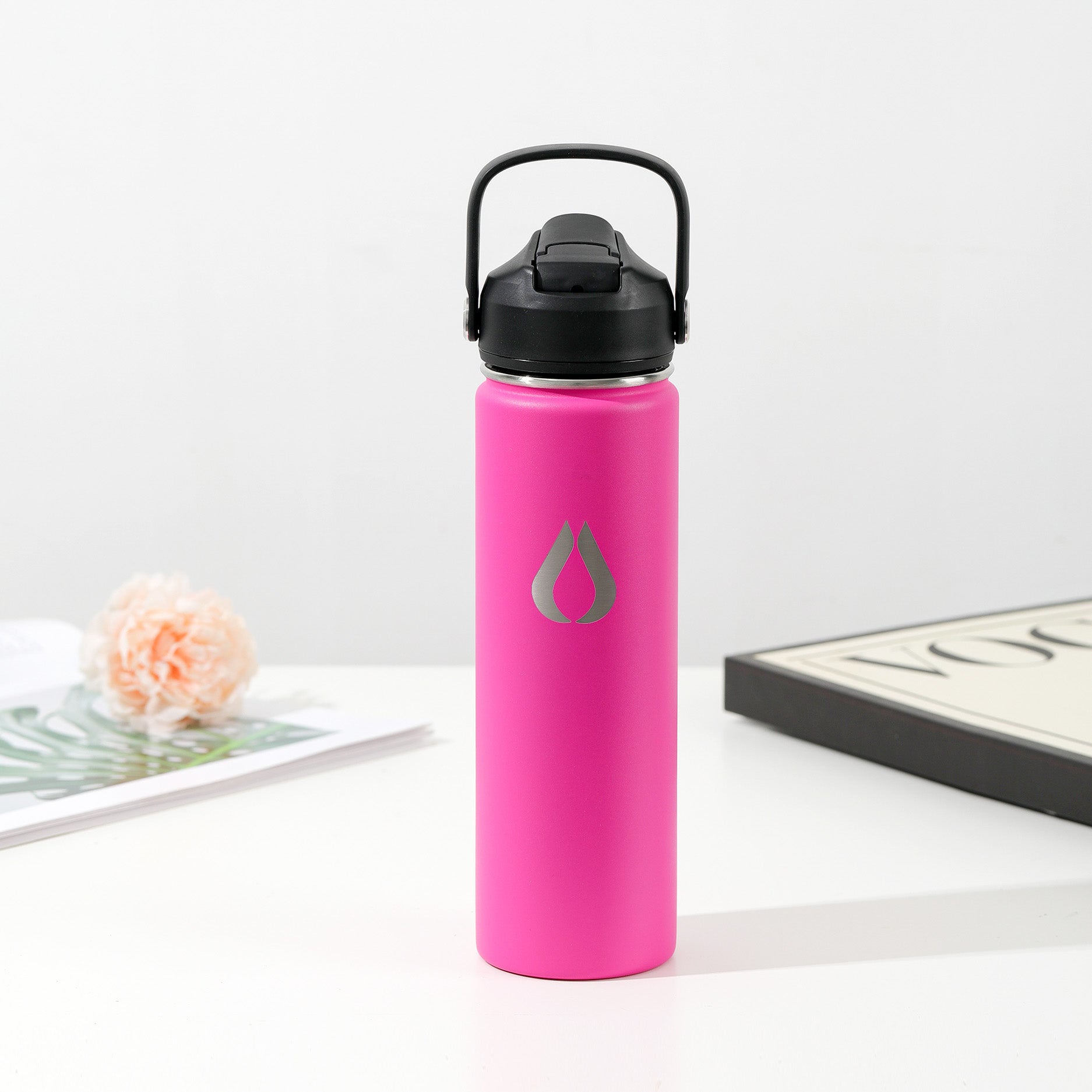 Wasserflasche - 650 ml - Hot Pink