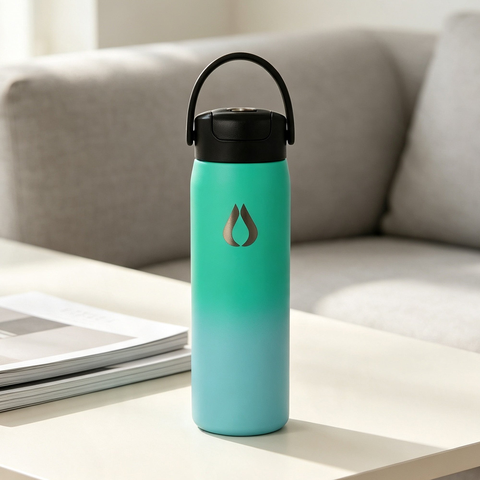 Wasserflasche - 2 in 1 - 710ML - Green Sky