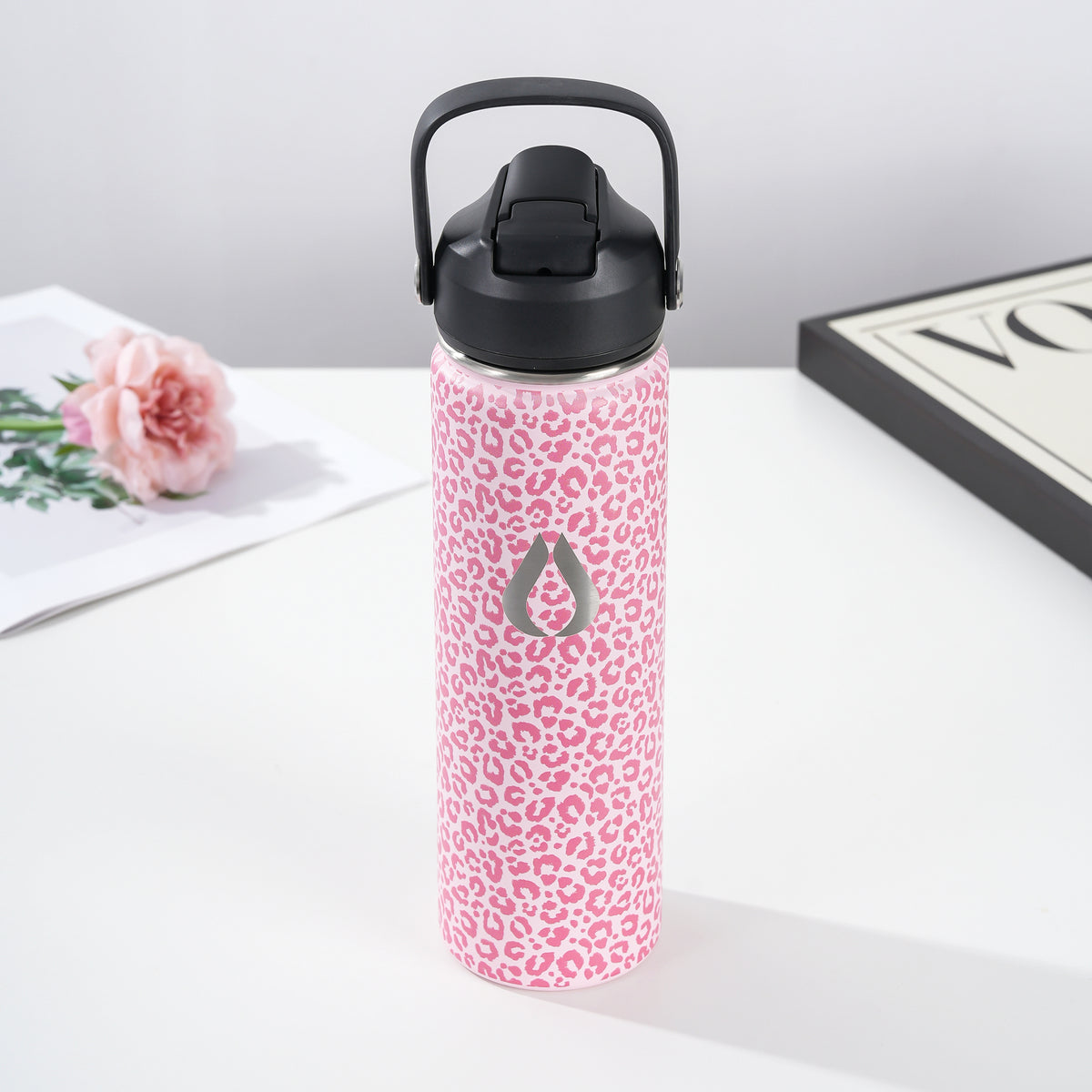 Wasserflasche - 650ML - Cream Leopard