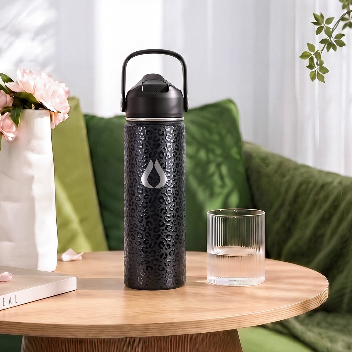 Wasserflasche - 650ML - Cream Leopard