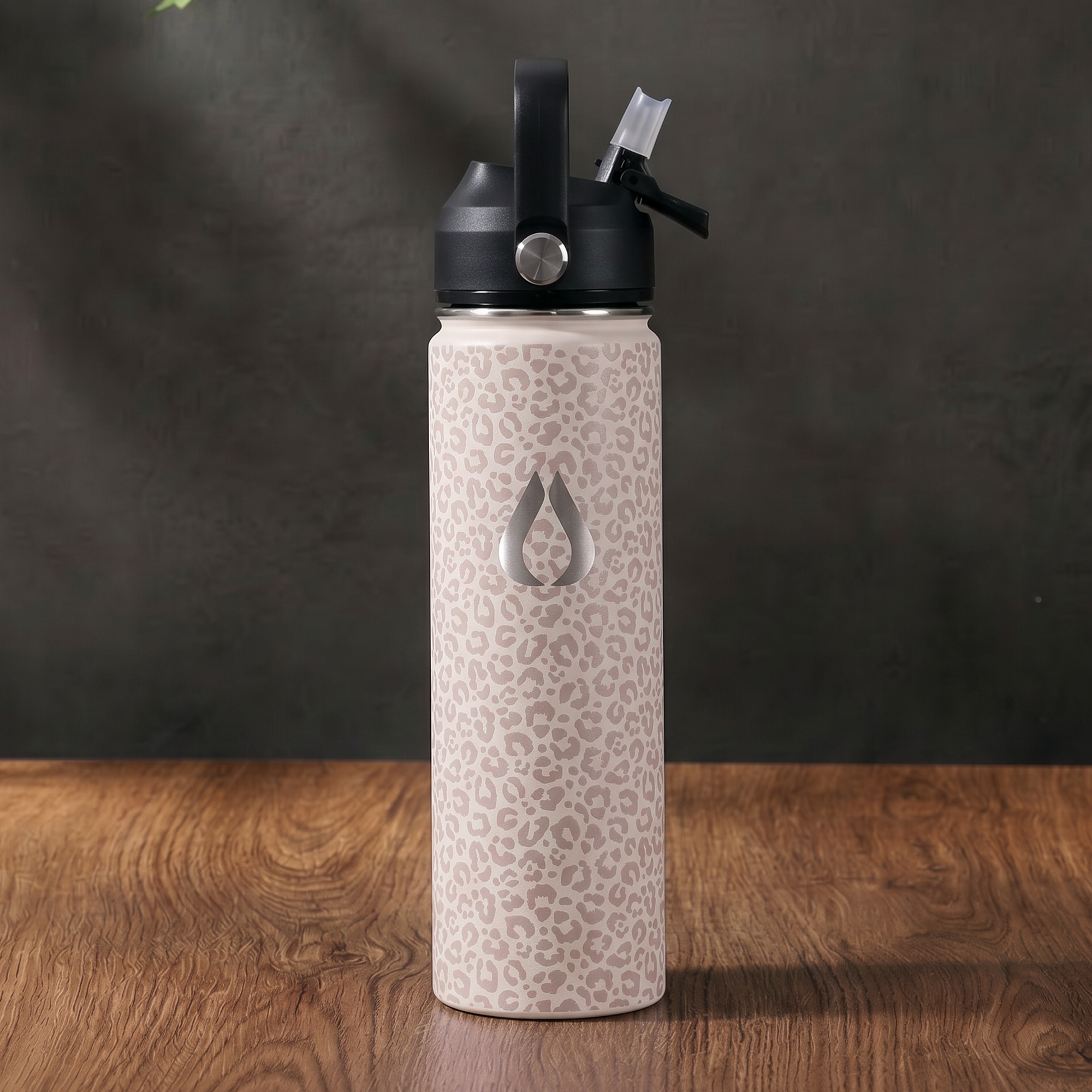 Wasserflasche - 650ML - Cream Leopard