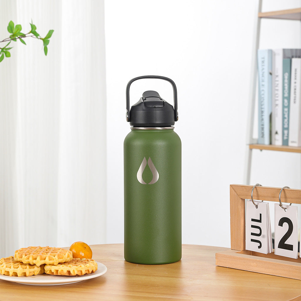 Wasserflasche - 960ML - Dunkel Oliv