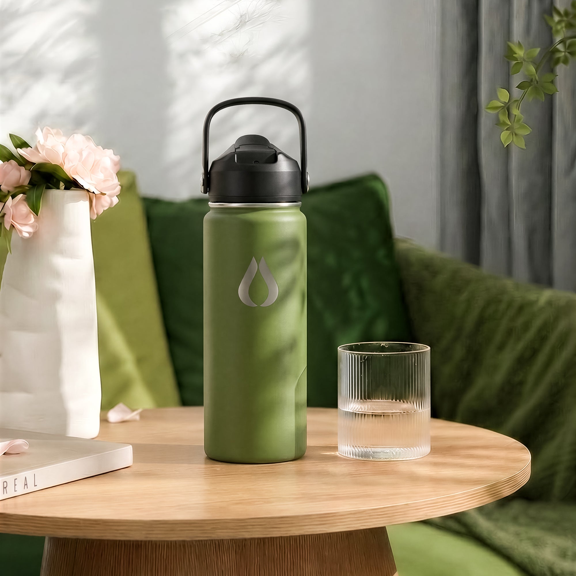Wasserflasche - 500ML - Dunkle Olive