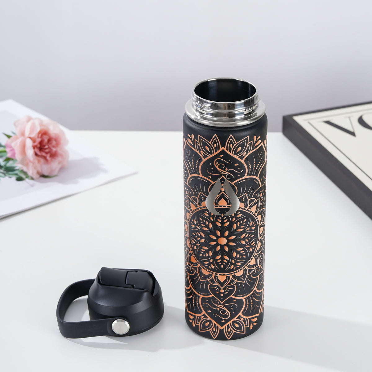 Wasserflasche - 650ML - Cream Leopard