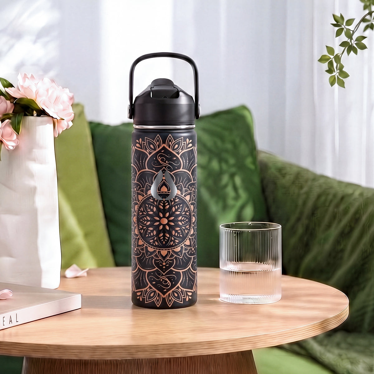 Wasserflasche - 650ML - Cream Leopard
