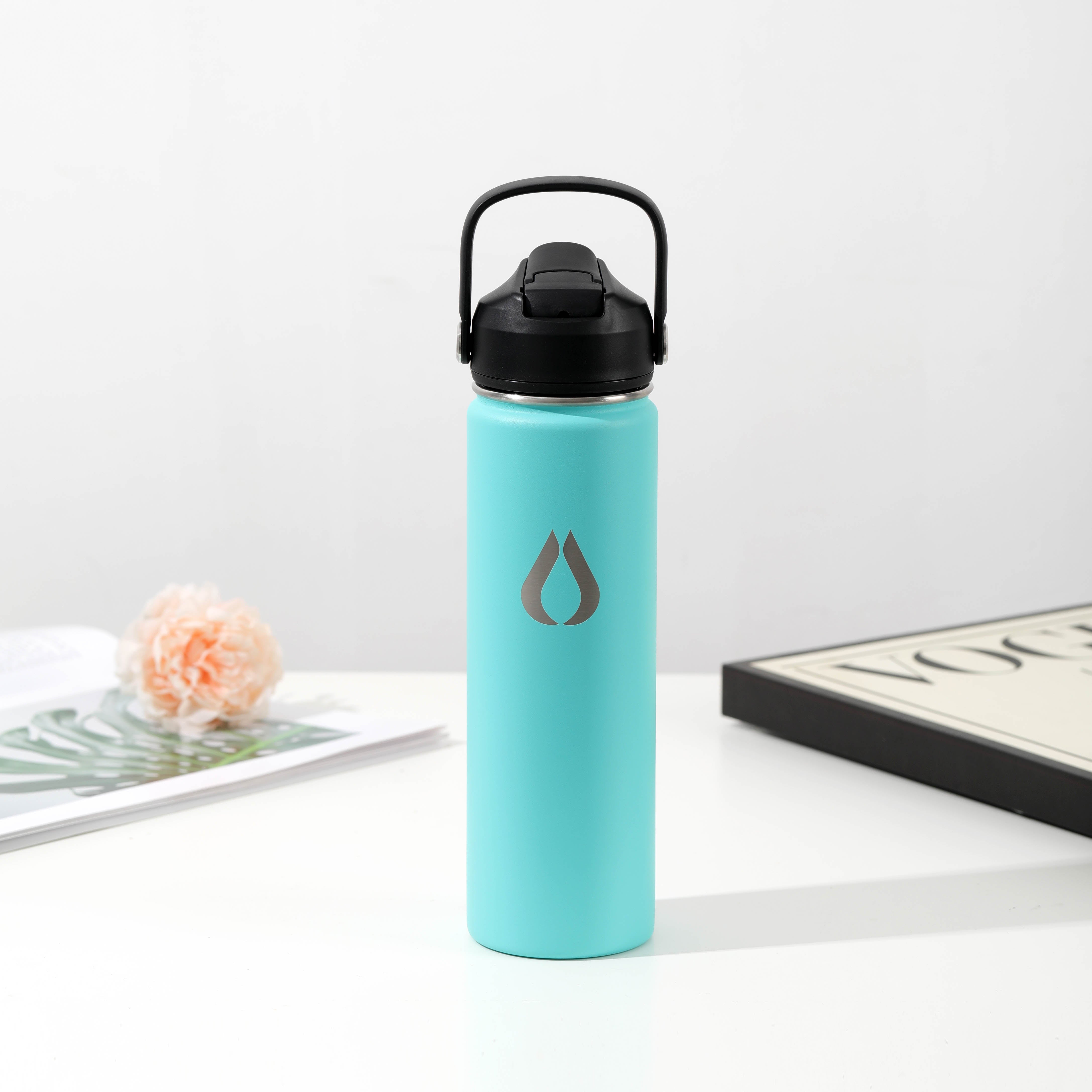 Wasserflasche - 650 ml - Türkis