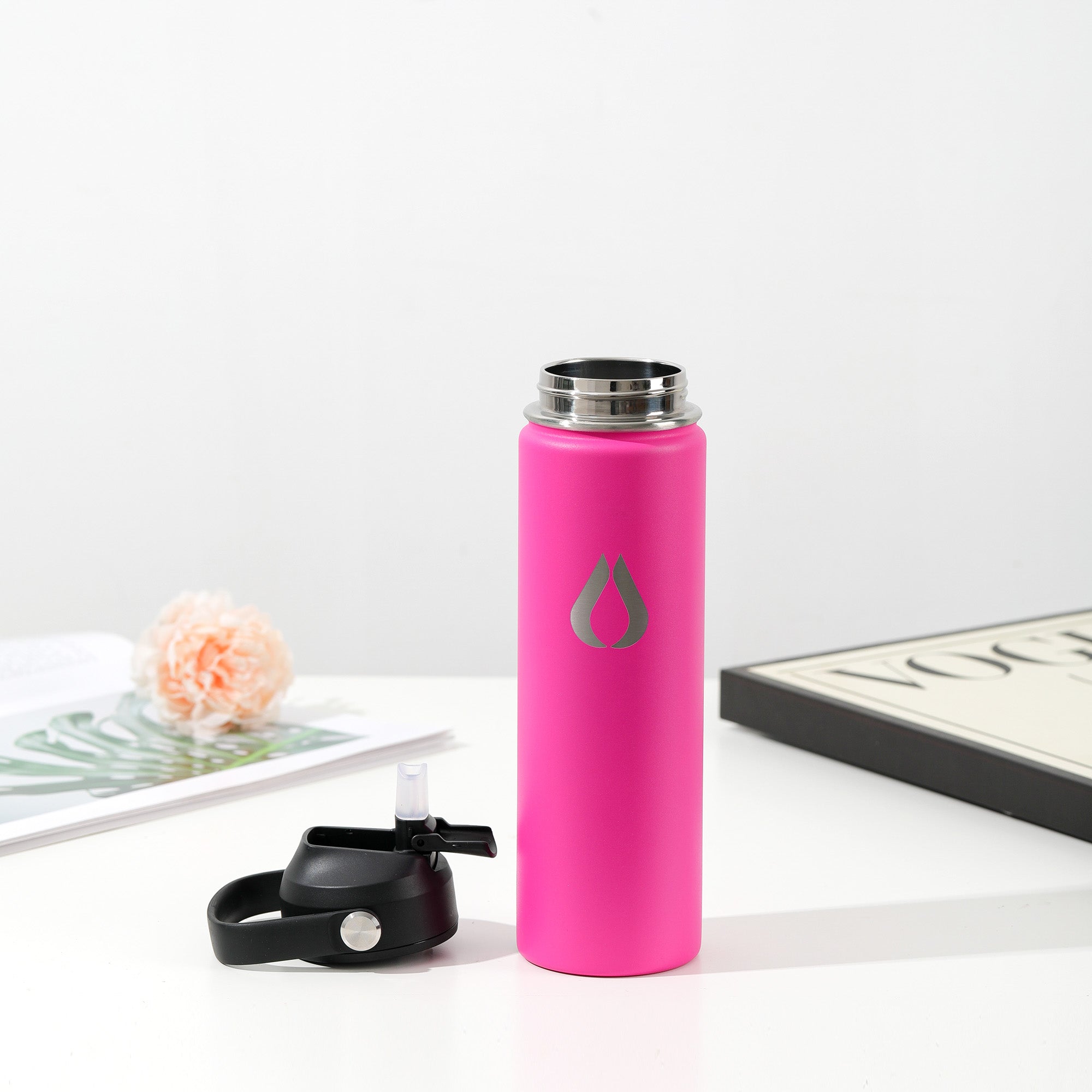 Wasserflasche - 650 ml - Hot Pink