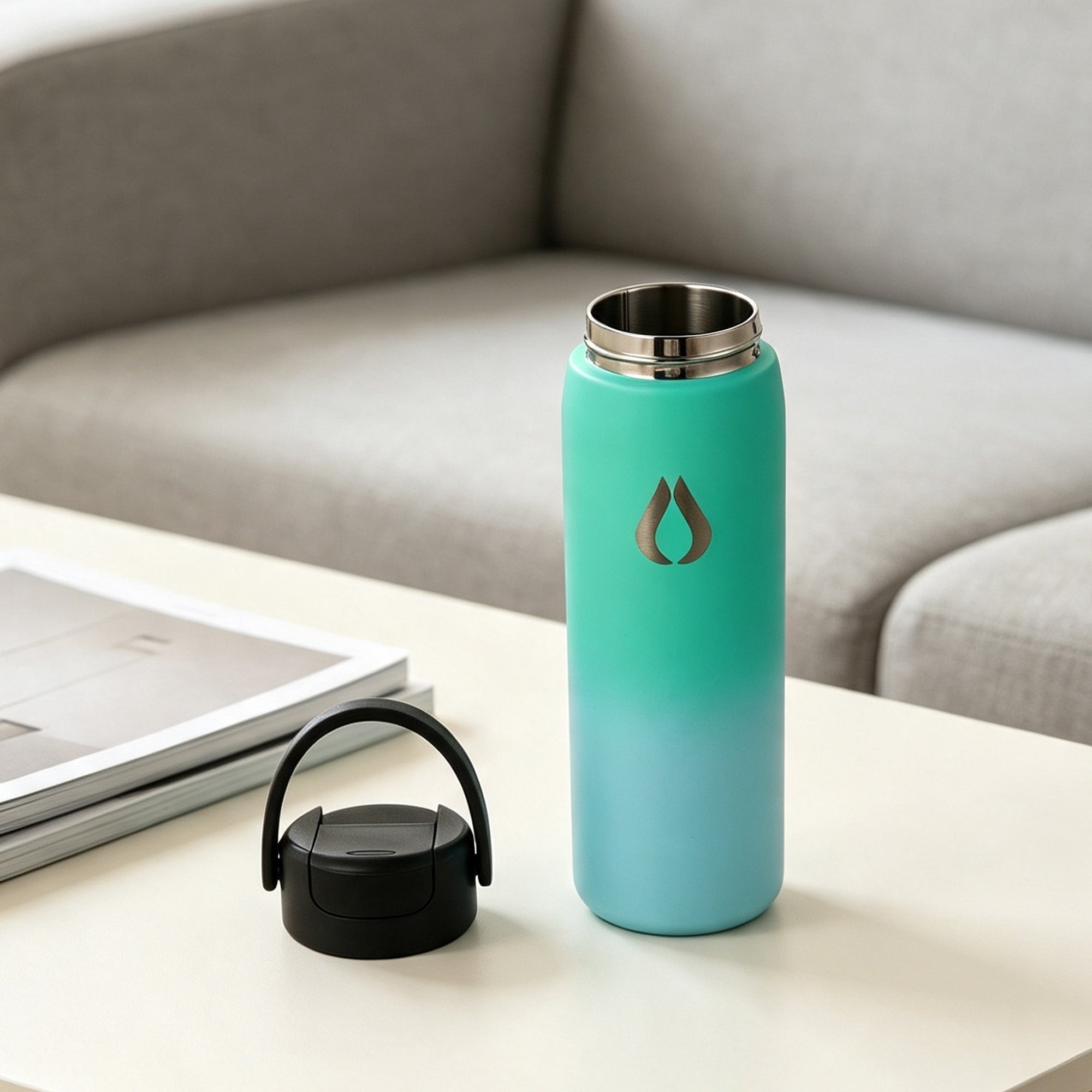 Wasserflasche - 2 in 1 - 710ML - Green Sky