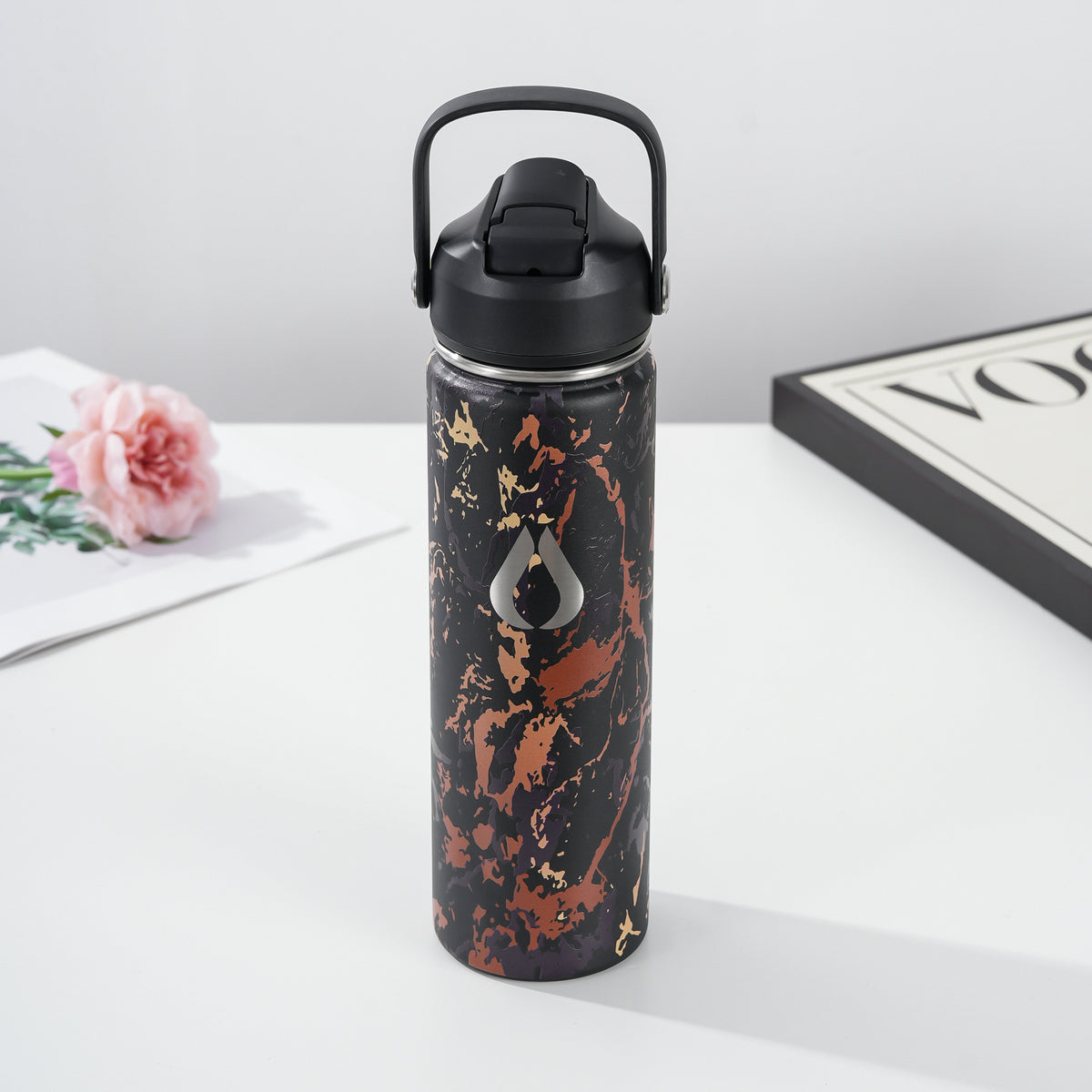 Wasserflasche - 650ML - Cream Leopard