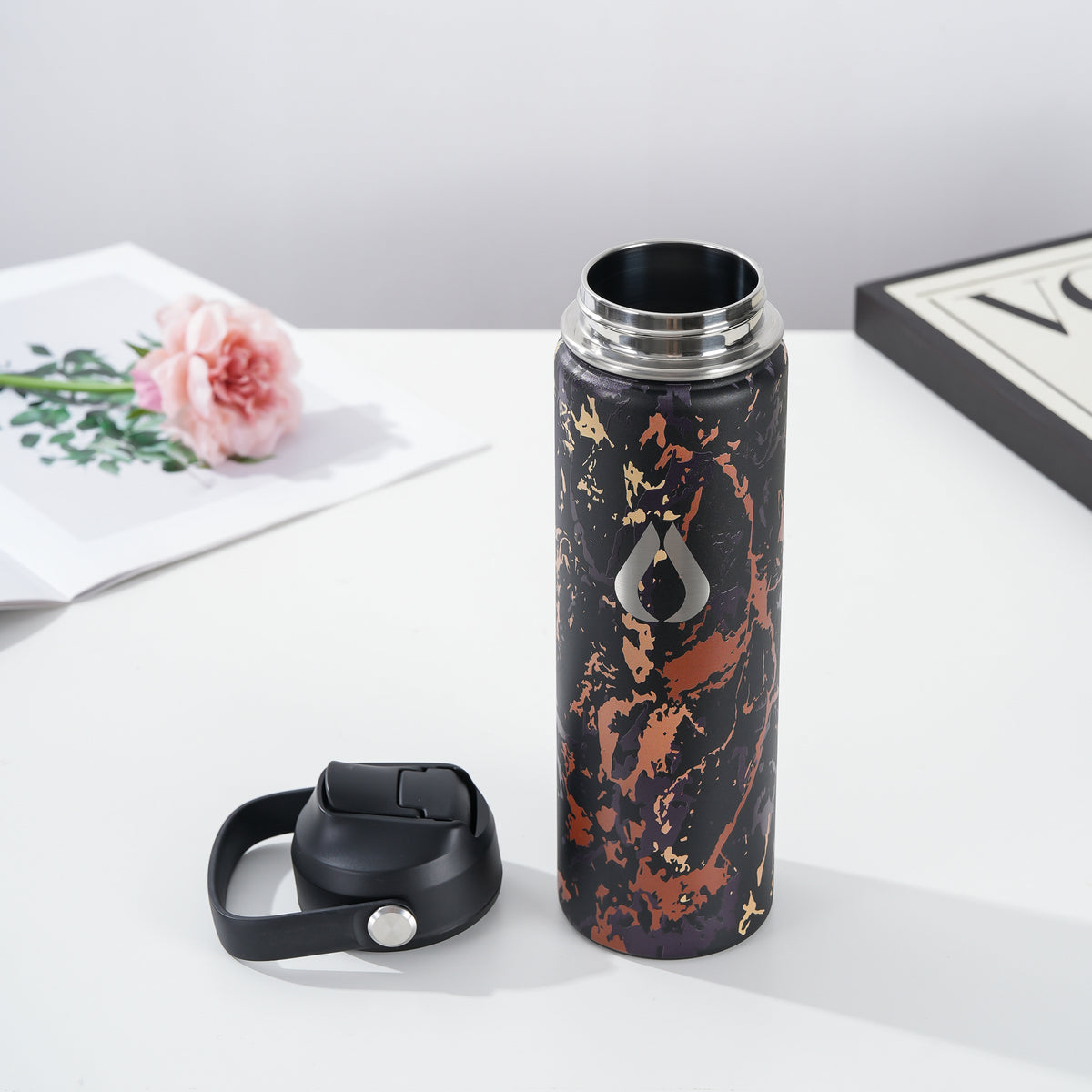 Wasserflasche - 650ML - Cream Leopard