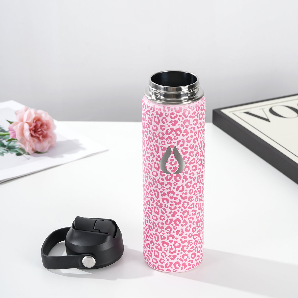 Wasserflasche - 650ML - Cream Leopard