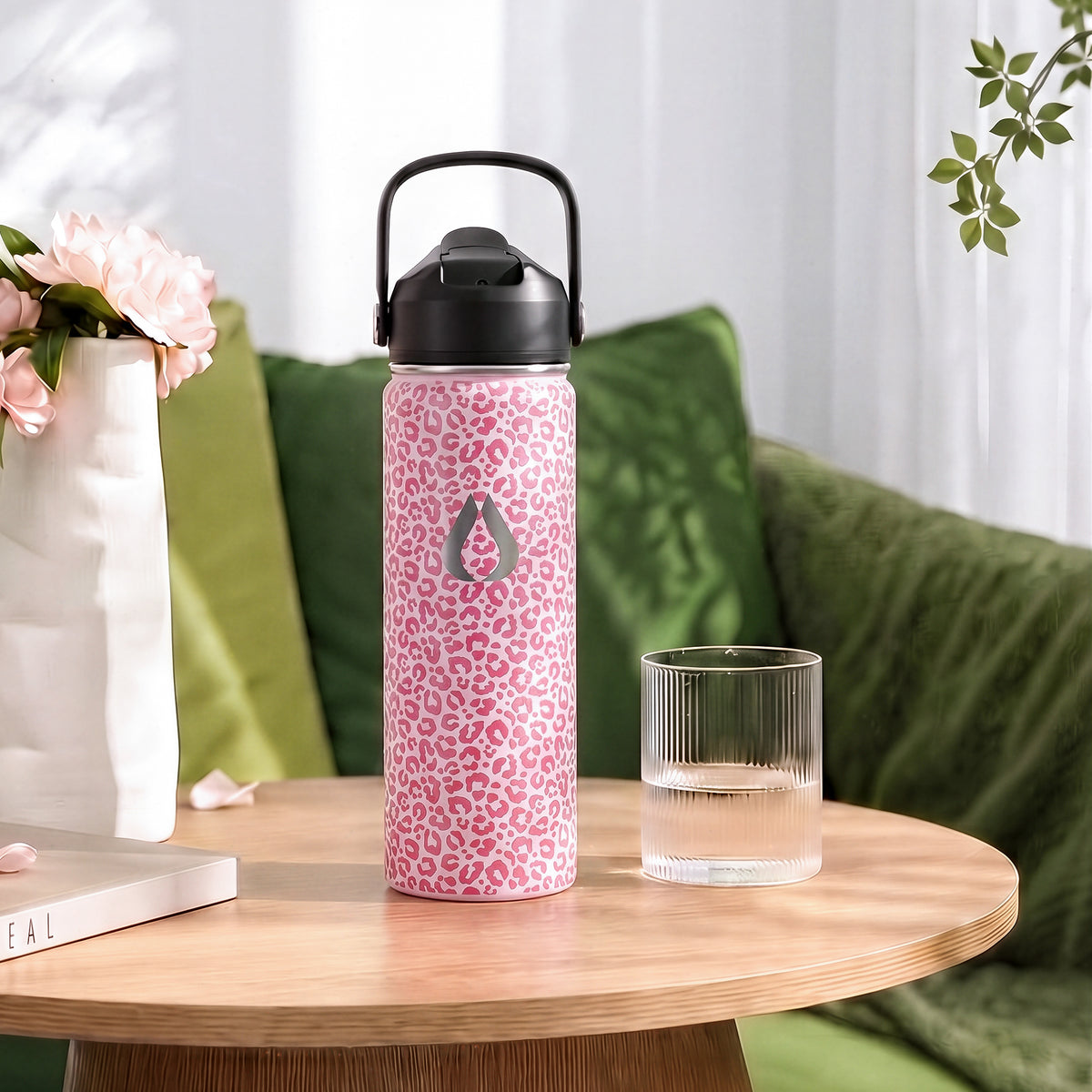 Wasserflasche - 650ML - Cream Leopard