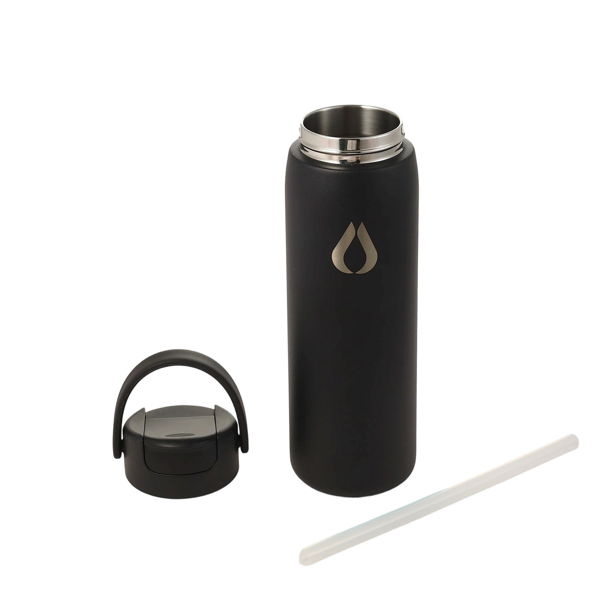Wasserflasche - 2 in 1 - 710ML - Schwarz