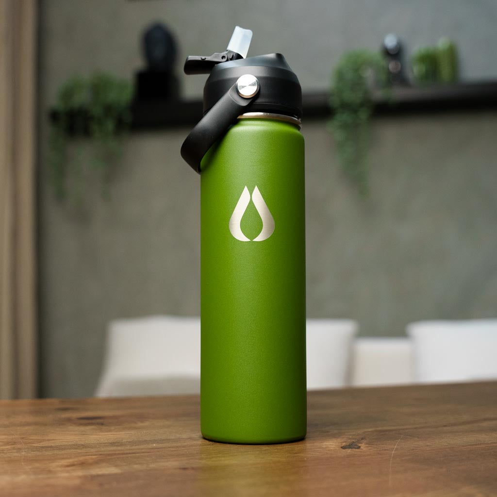 Wasserflasche - 650ML - Dunkles Oliv