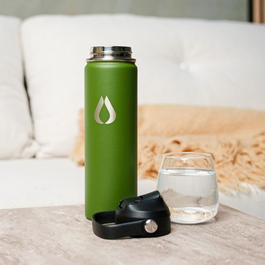 Wasserflasche - 650ML - Dunkles Oliv